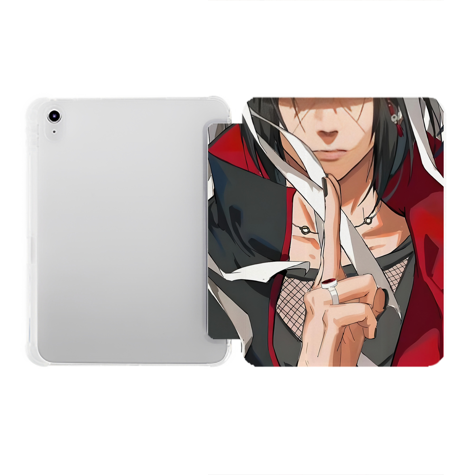 （画像用） NARUTO -ナルト- NARUTO -ナルト- 疾風伝 IPad ケース ペン収納付き 三つ折りスタンド PUレザー×シリコン 対応機種9.5/10.5/10.9インチ